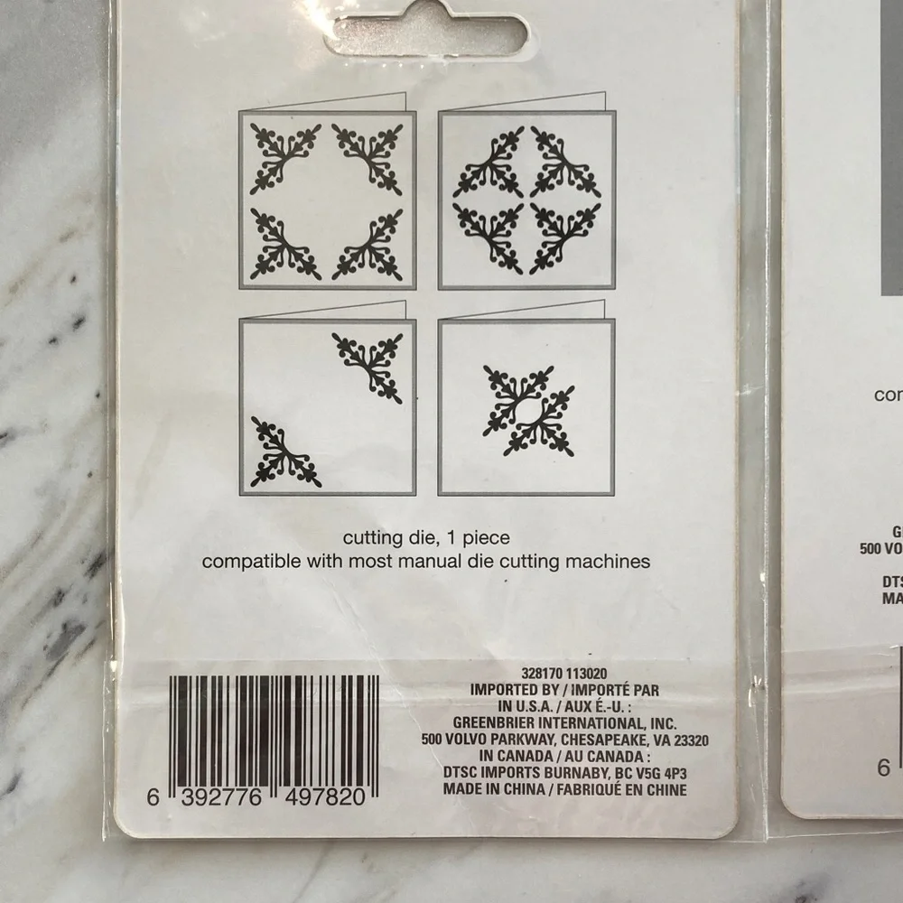 Crafter’s Square Cutting Dies Borders Corner